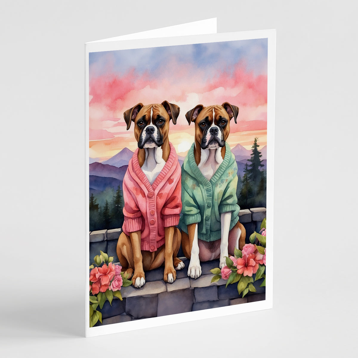 Buy this Boxer Two Hearts Greeting Cards Pack of 8