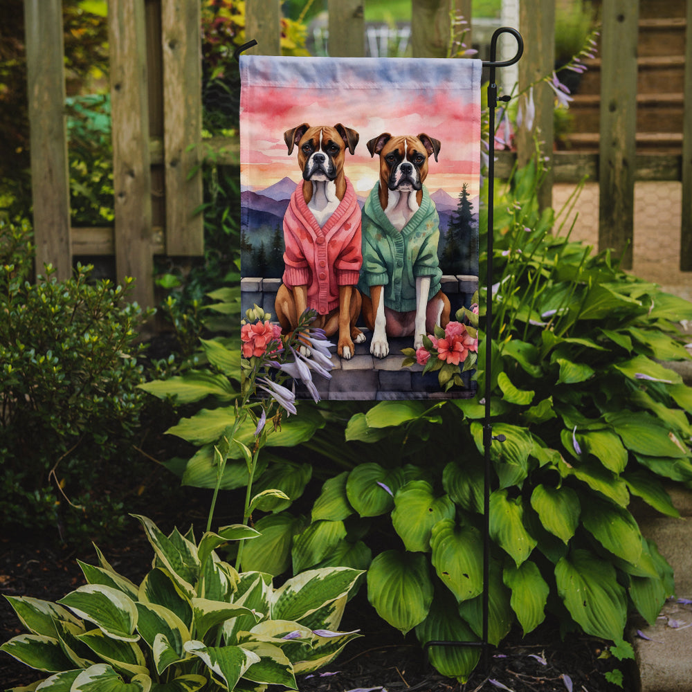 Buy this Boxer Two Hearts Garden Flag