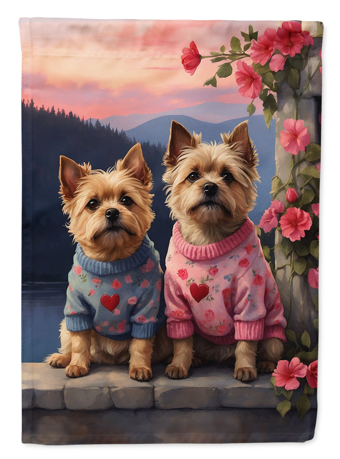 Buy this Cairn Terrier Two Hearts Garden Flag