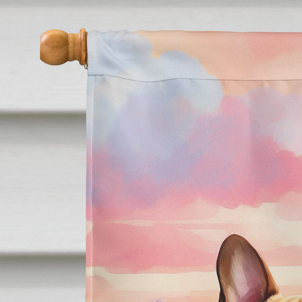 French Bulldog Two Hearts House Flag