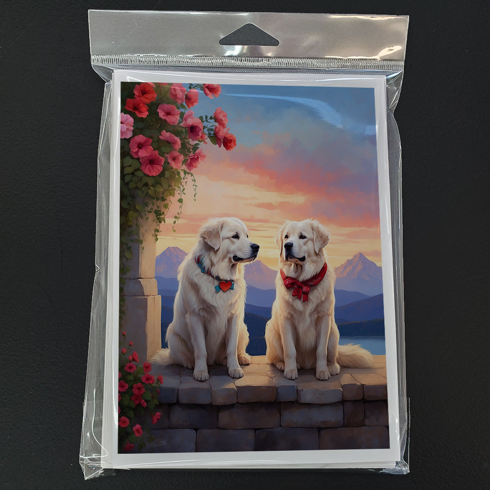 Great Pyrenees Two Hearts Greeting Cards Pack of 8