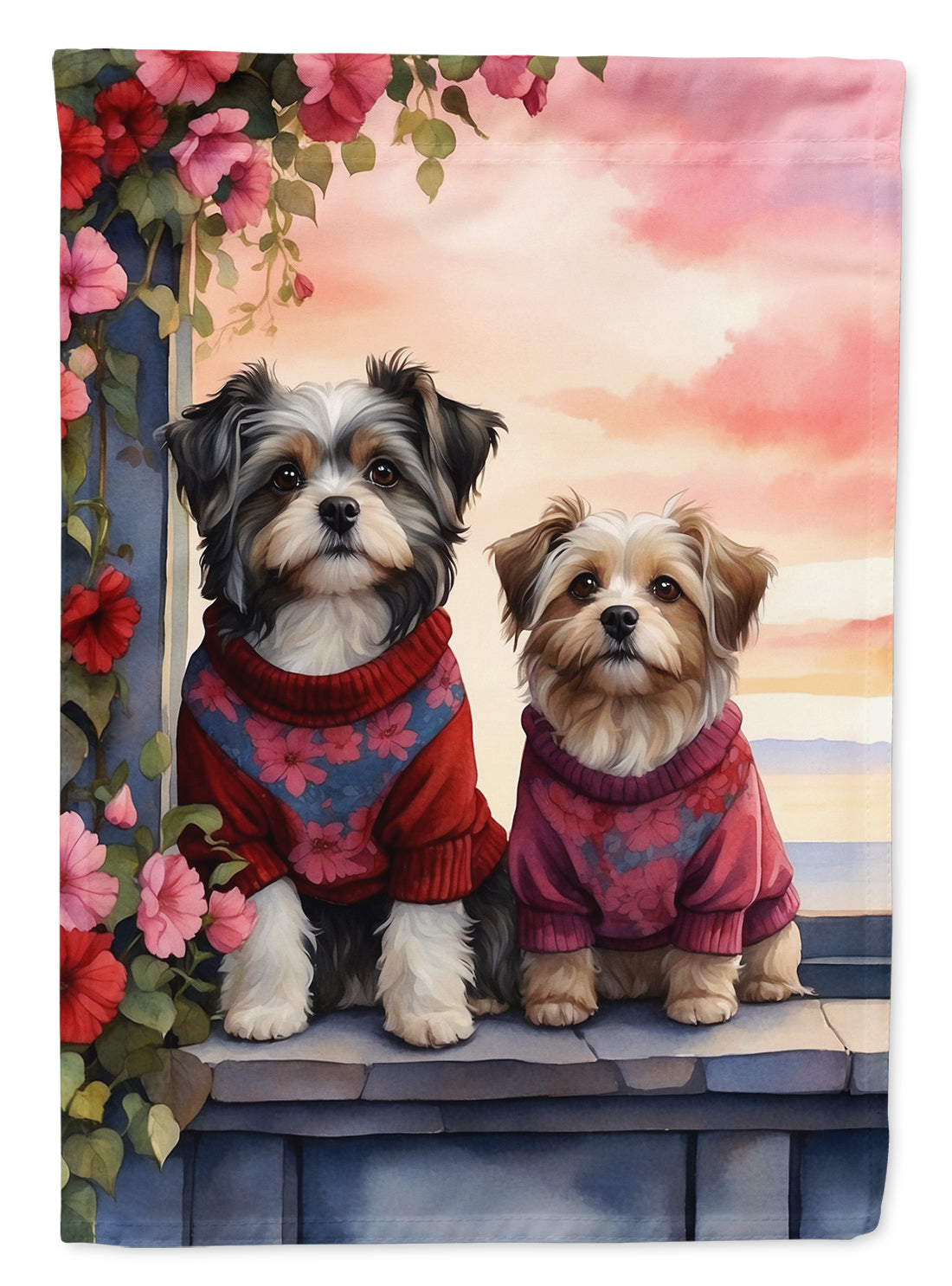 Buy this Havanese Two Hearts House Flag