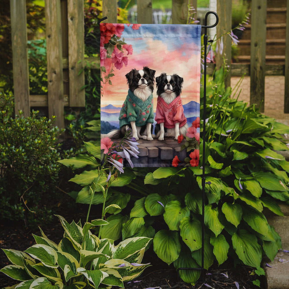 Buy this Japanese Chin Two Hearts Garden Flag