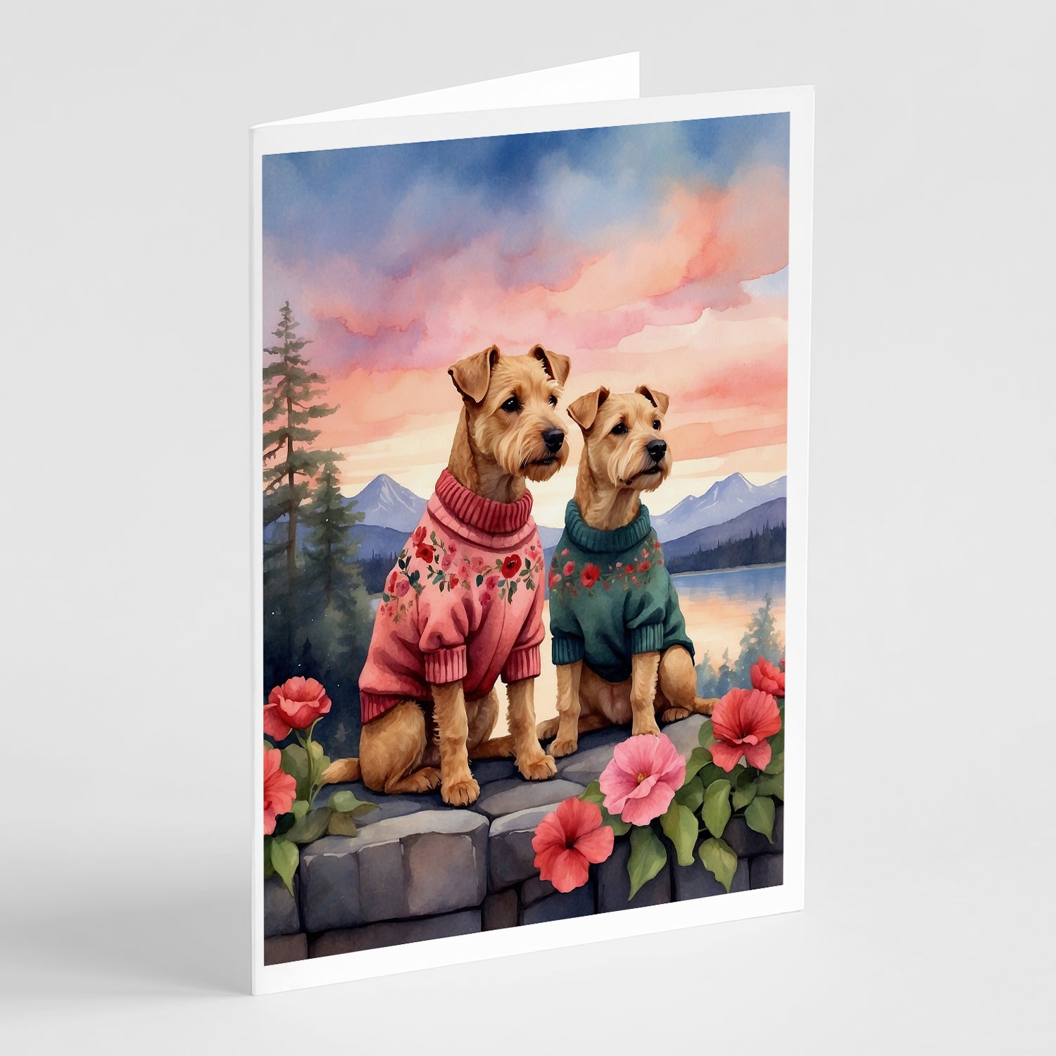 Buy this Lakeland Terrier Two Hearts Greeting Cards Pack of 8