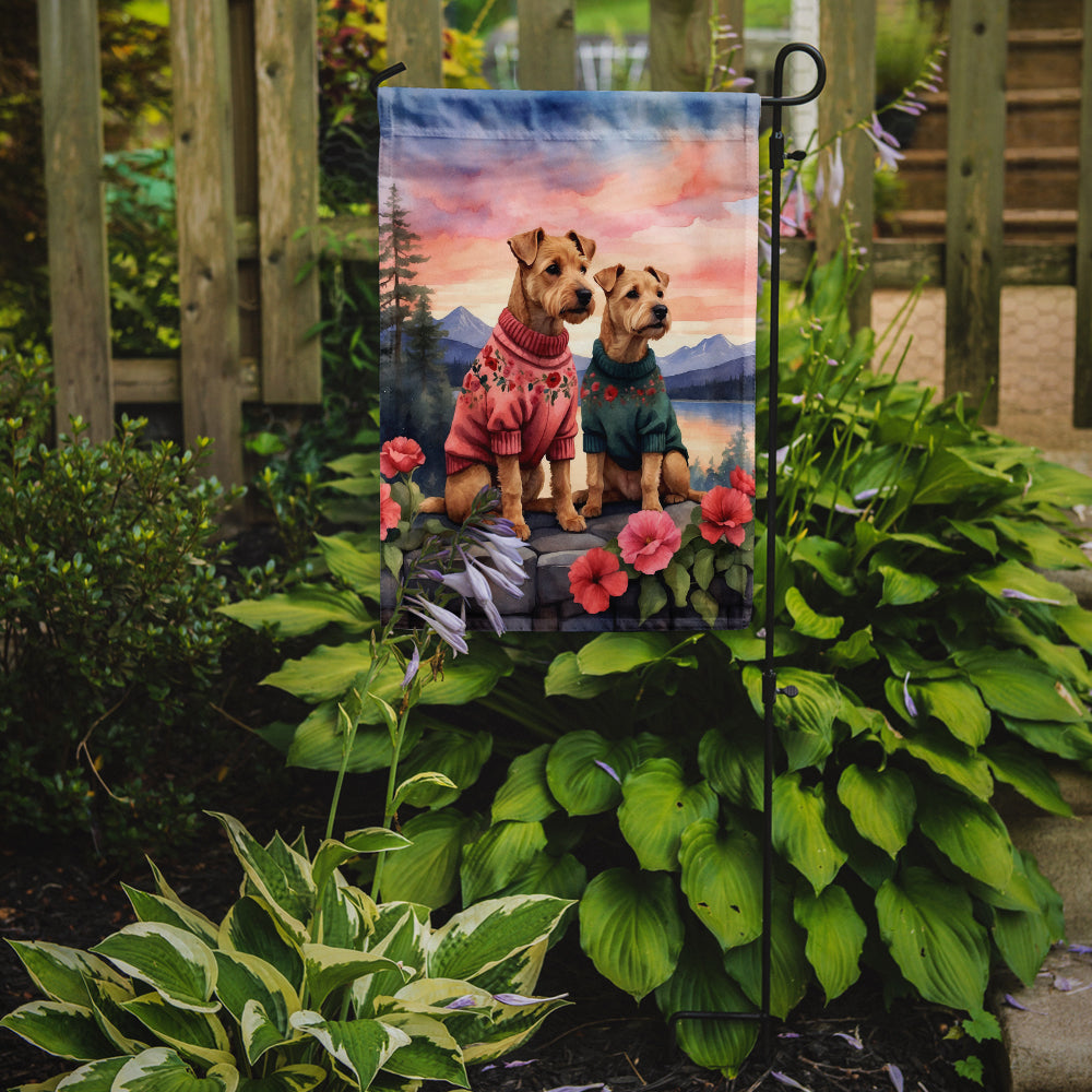 Lakeland Terrier Two Hearts Garden Flag