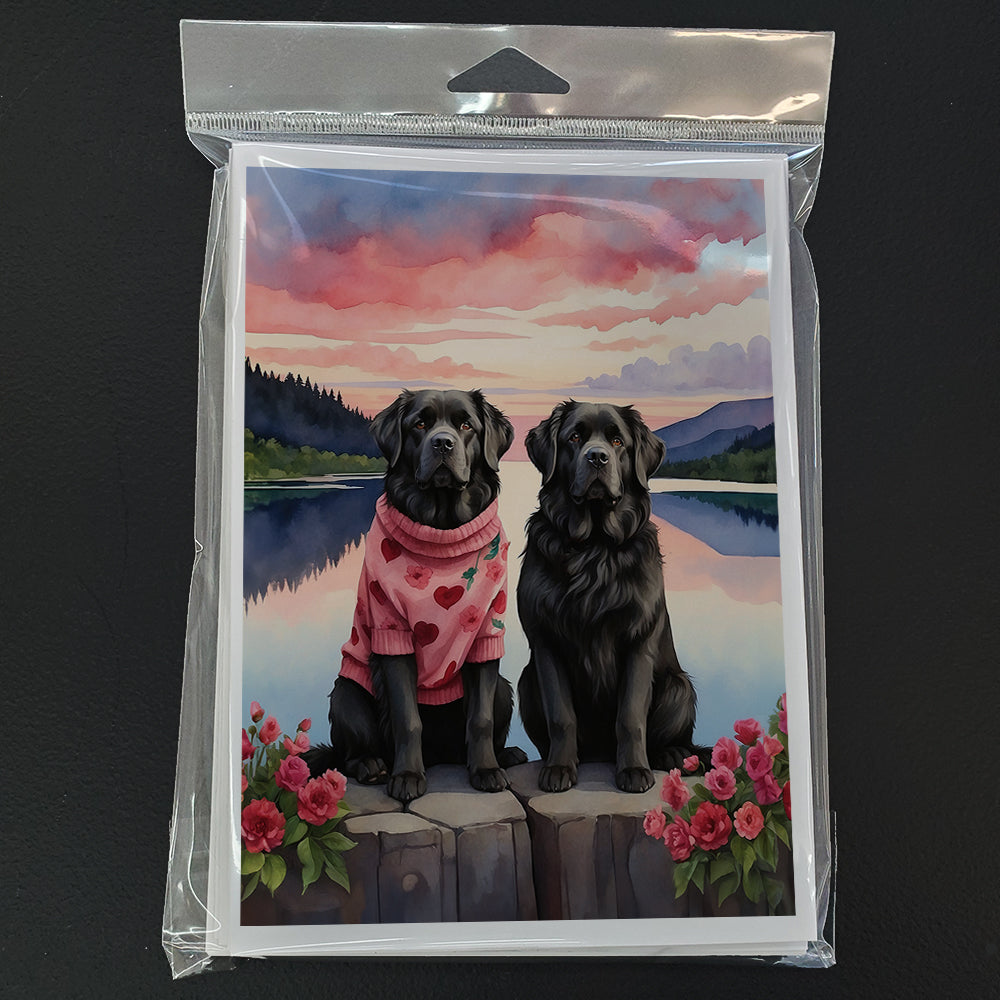 Newfoundland Two Hearts Greeting Cards Pack of 8