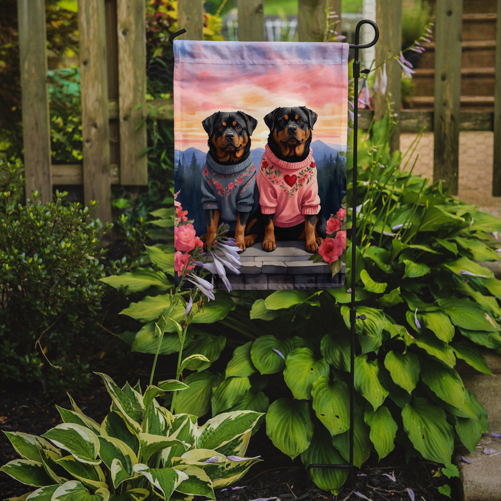 Buy this Rottweiler Two Hearts Garden Flag