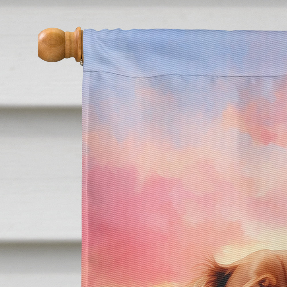 Sussex Spaniel Two Hearts House Flag