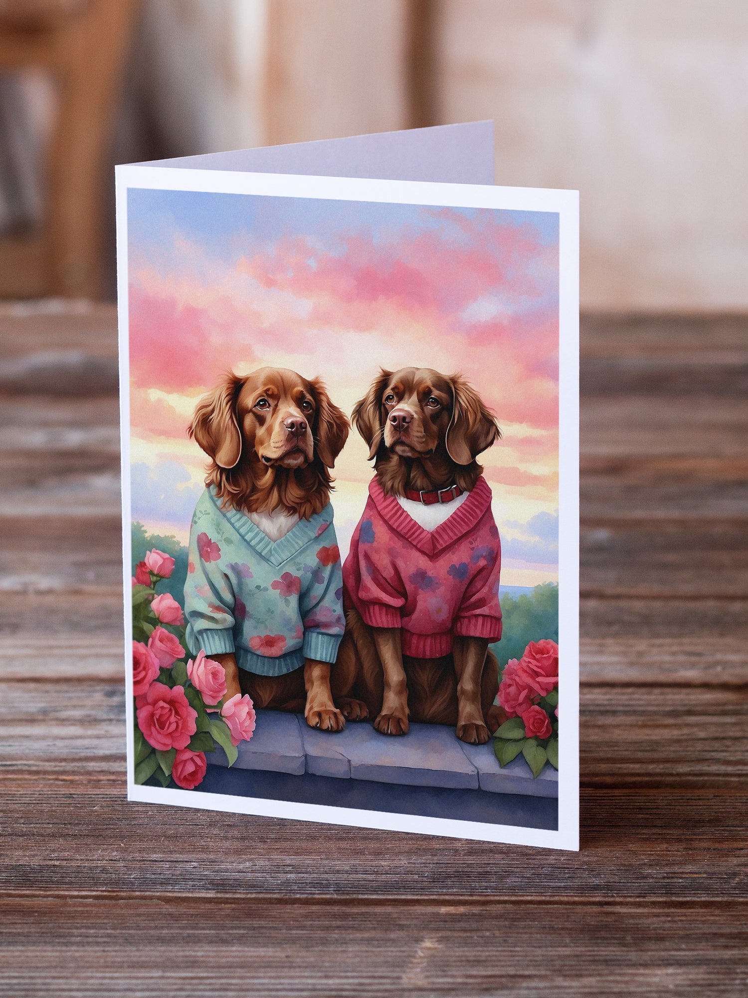 Buy this Sussex Spaniel Two Hearts Greeting Cards Pack of 8