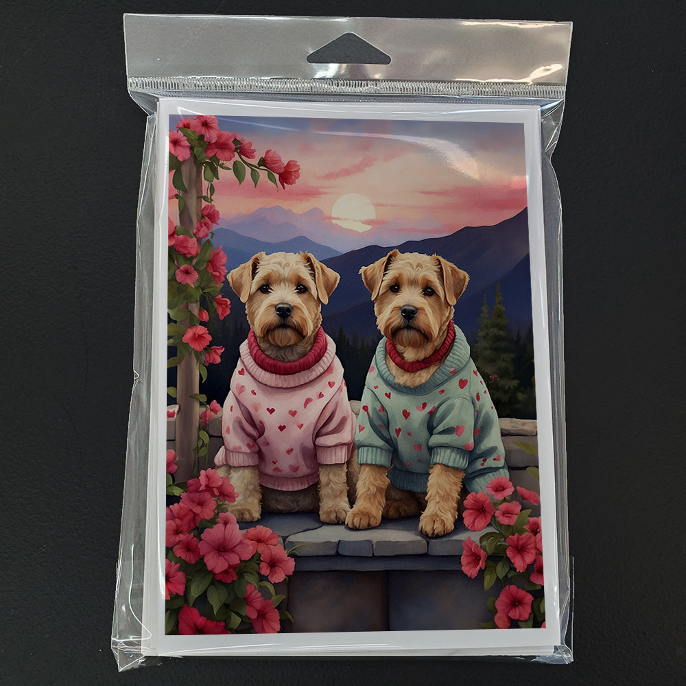 Wheaten Terrier Two Hearts Greeting Cards Pack of 8
