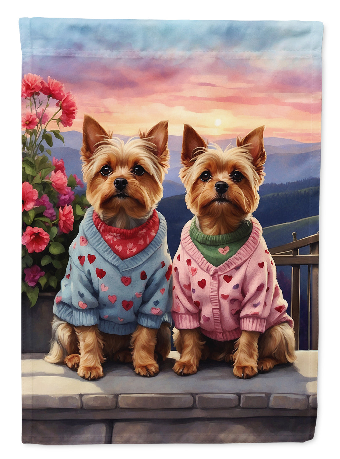 Buy this Yorkshire Terrier Two Hearts Garden Flag