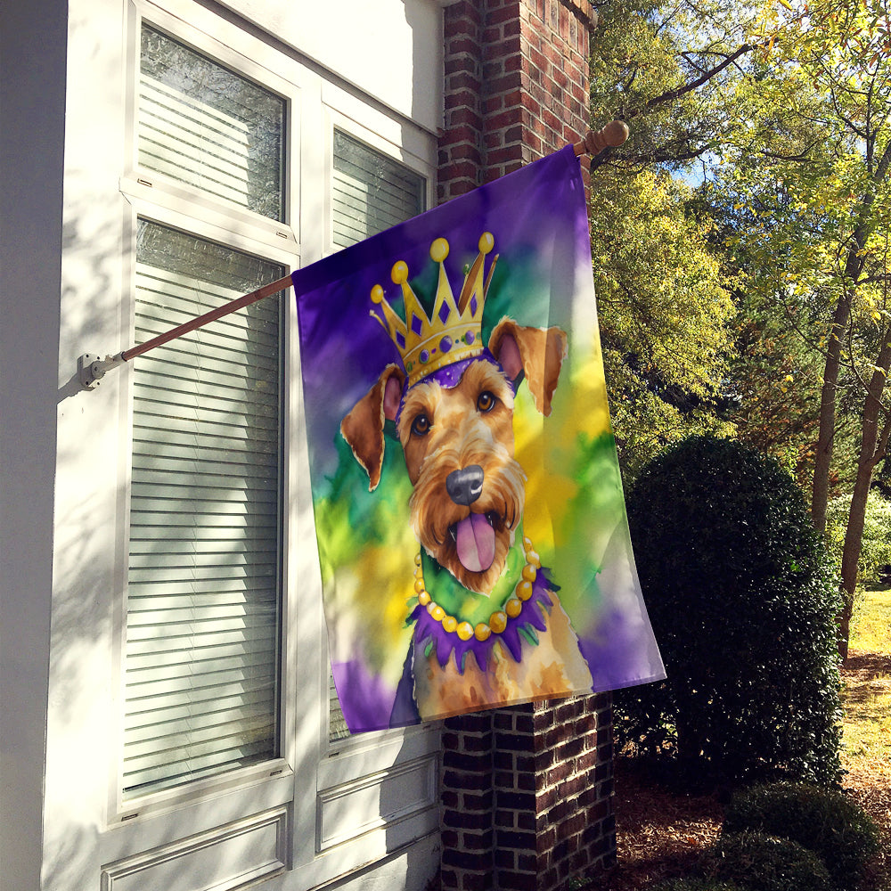 Airedale Terrier King of Mardi Gras House Flag