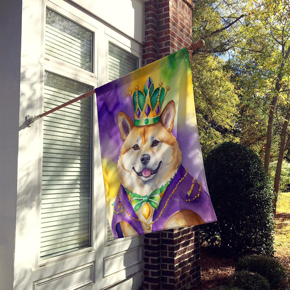 Akita King of Mardi Gras House Flag