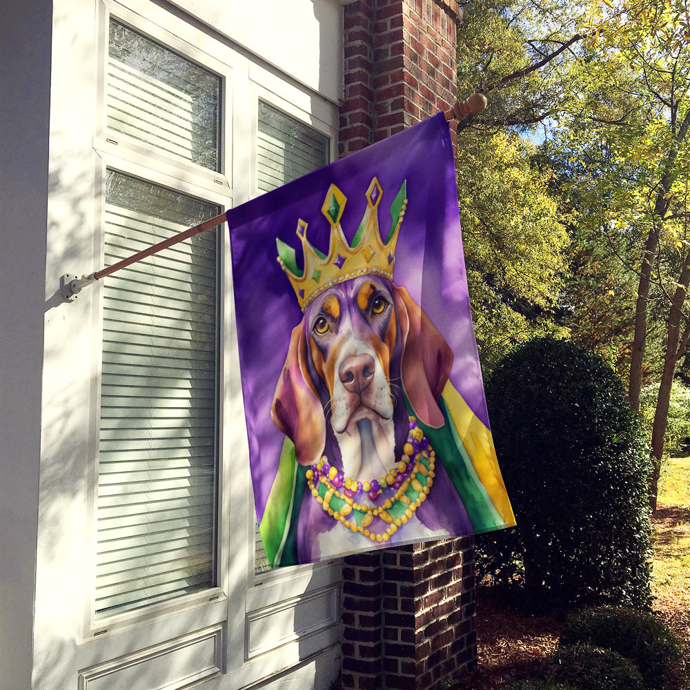 American English Coonhound King of Mardi Gras House Flag