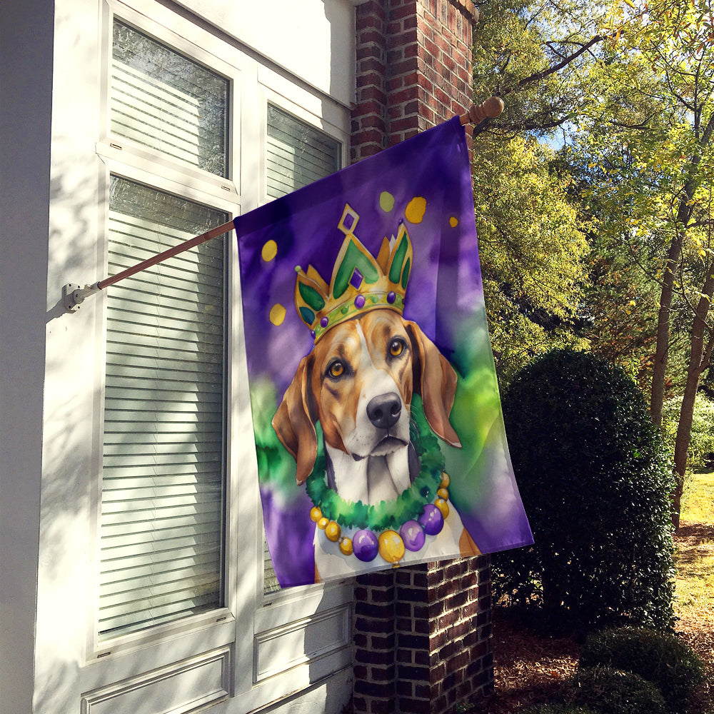 American Foxhound King of Mardi Gras House Flag