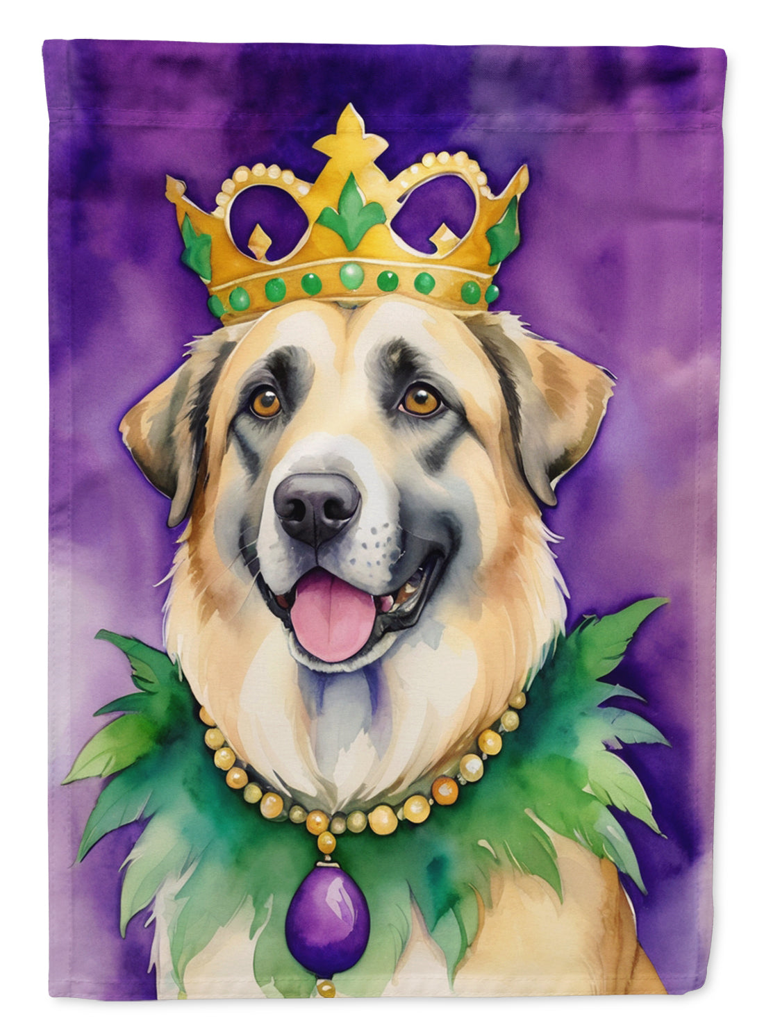 Buy this Anatolian Shepherd Dog King of Mardi Gras House Flag
