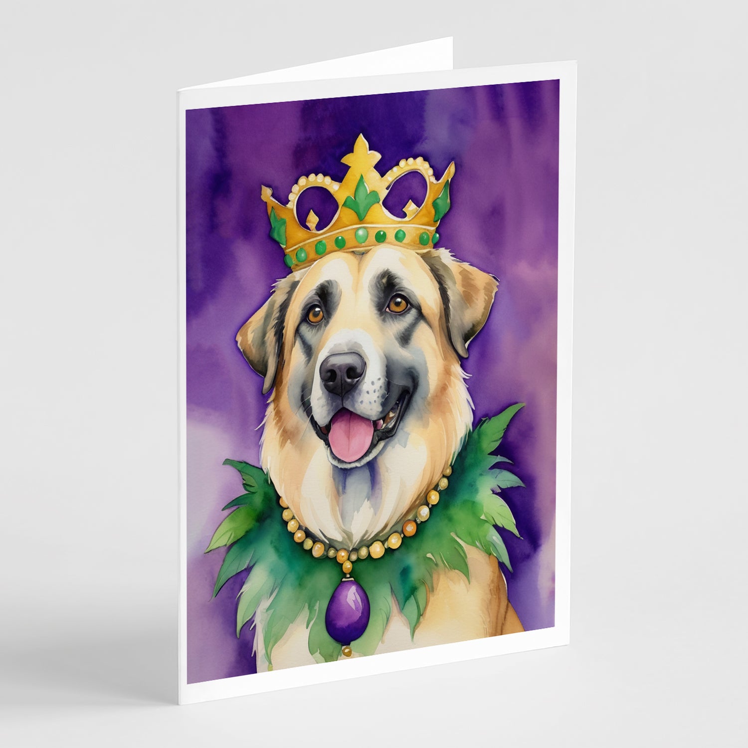 Buy this Anatolian Shepherd Dog King of Mardi Gras Greeting Cards Pack of 8