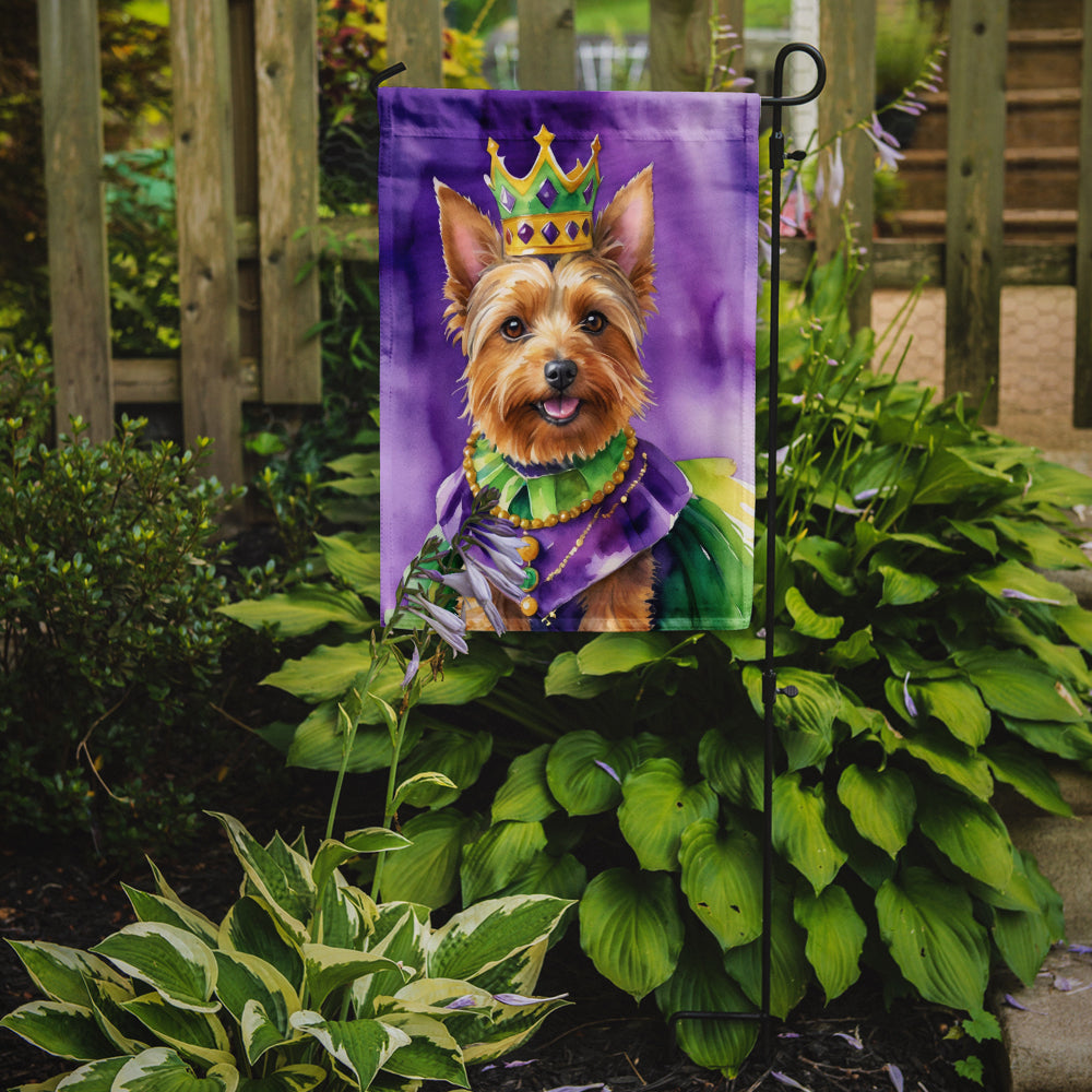 Australian Terrier King of Mardi Gras Garden Flag