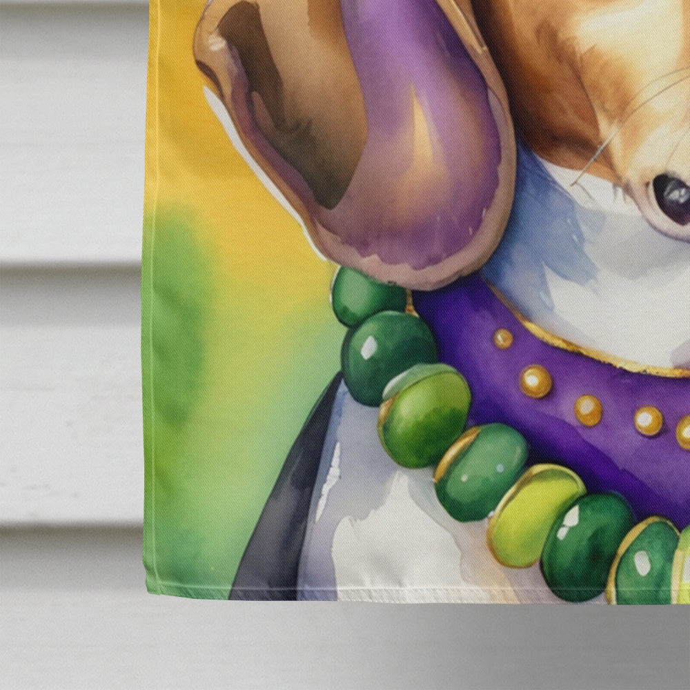 Beagle King of Mardi Gras House Flag