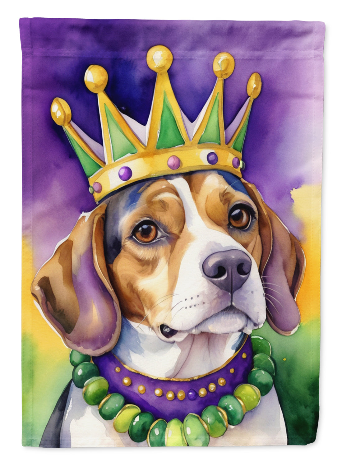 Buy this Beagle King of Mardi Gras Garden Flag