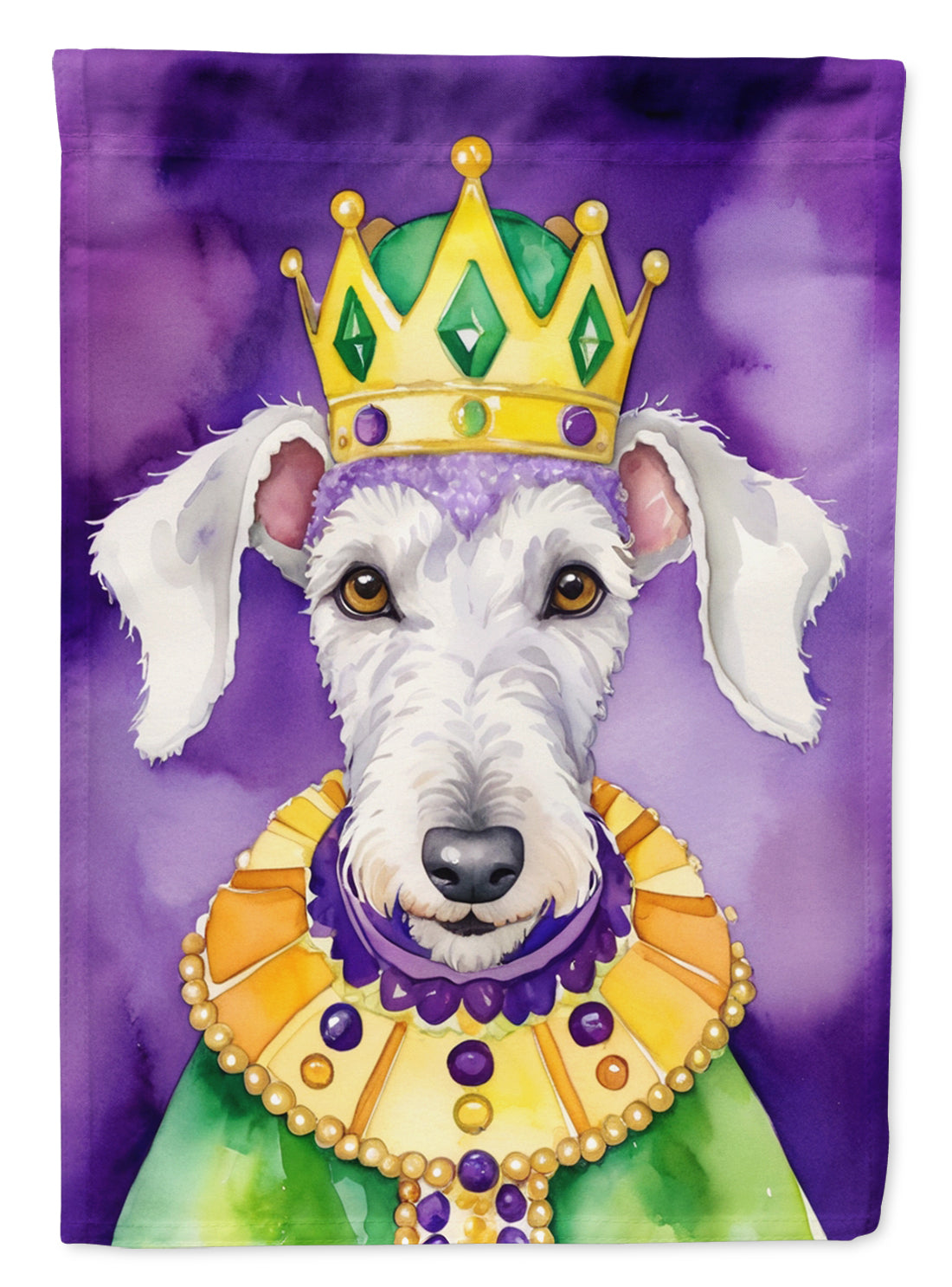 Buy this Bedlington Terrier King of Mardi Gras House Flag