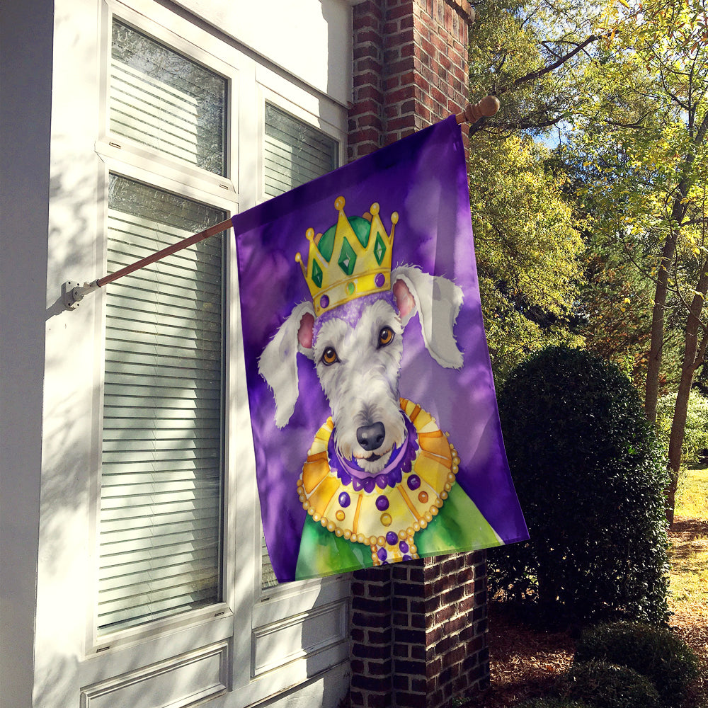 Bedlington Terrier King of Mardi Gras House Flag