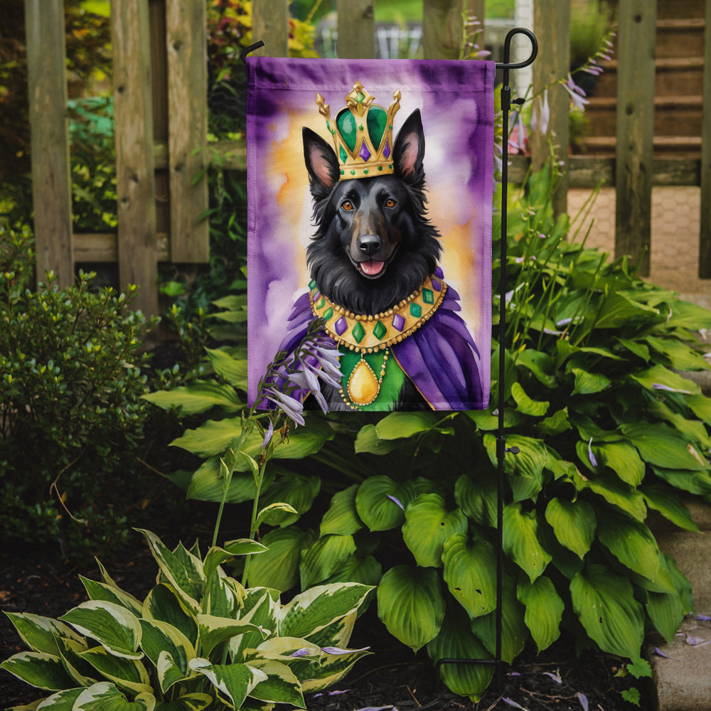 Buy this Belgian Sheepdog King of Mardi Gras Garden Flag