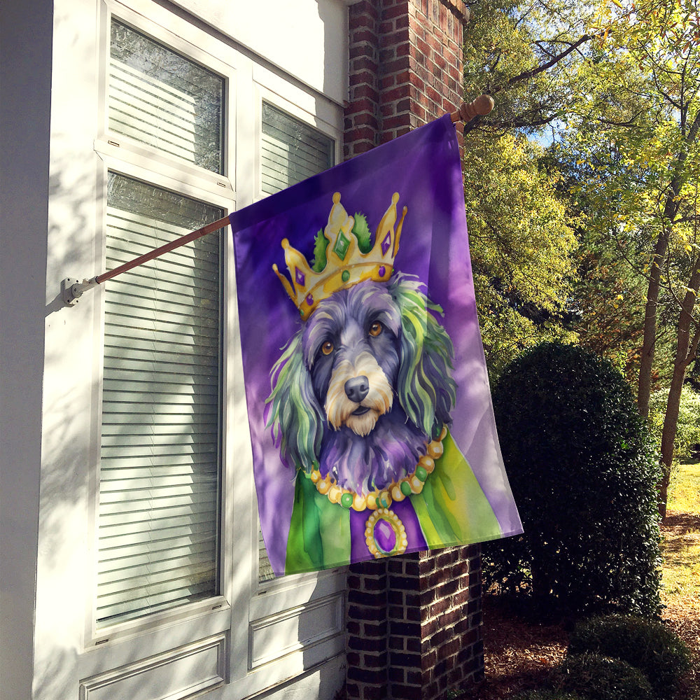 Buy this Bergamasco Sheepdog King of Mardi Gras House Flag