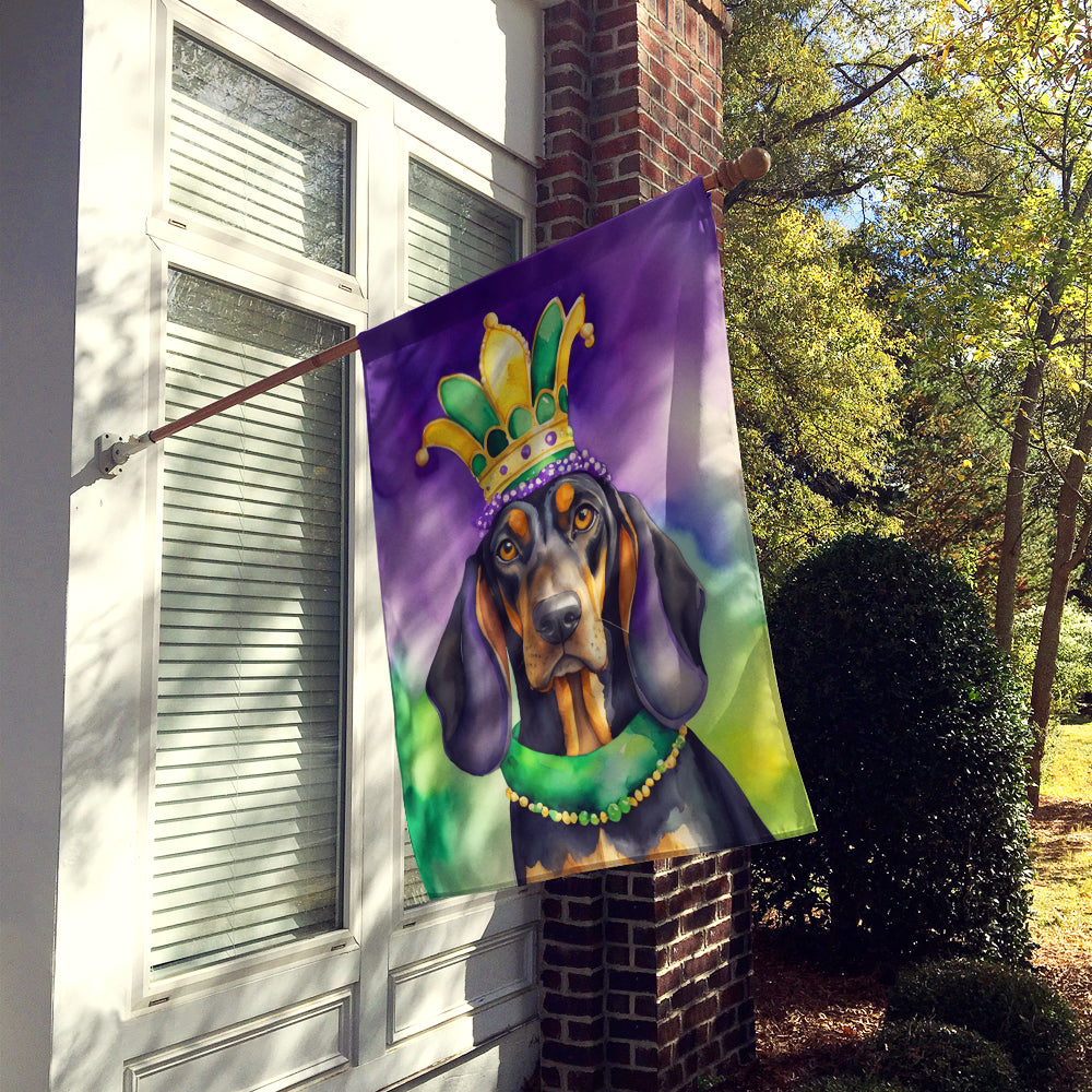 Buy this Black and Tan Coonhound King of Mardi Gras House Flag