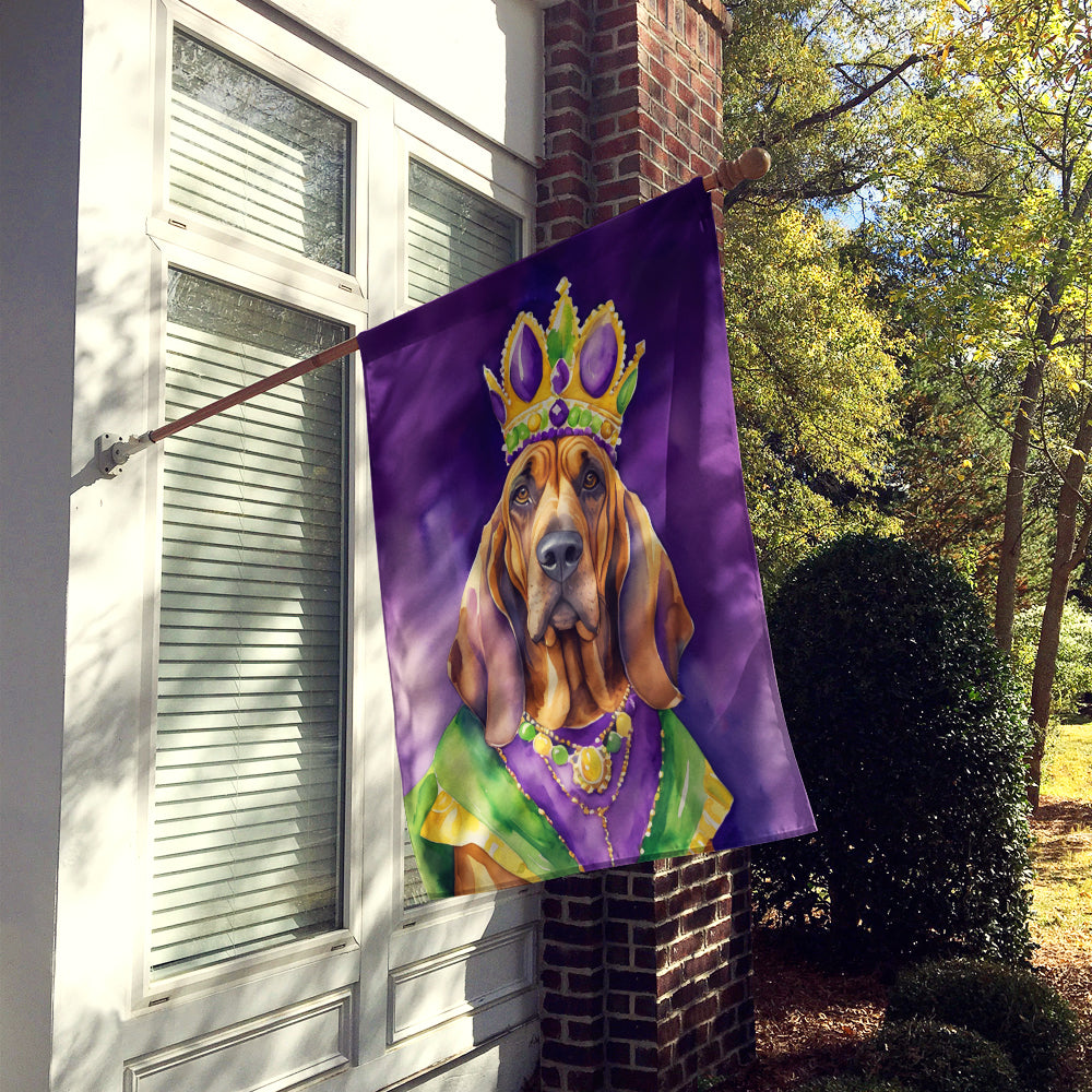 Bloodhound King of Mardi Gras House Flag