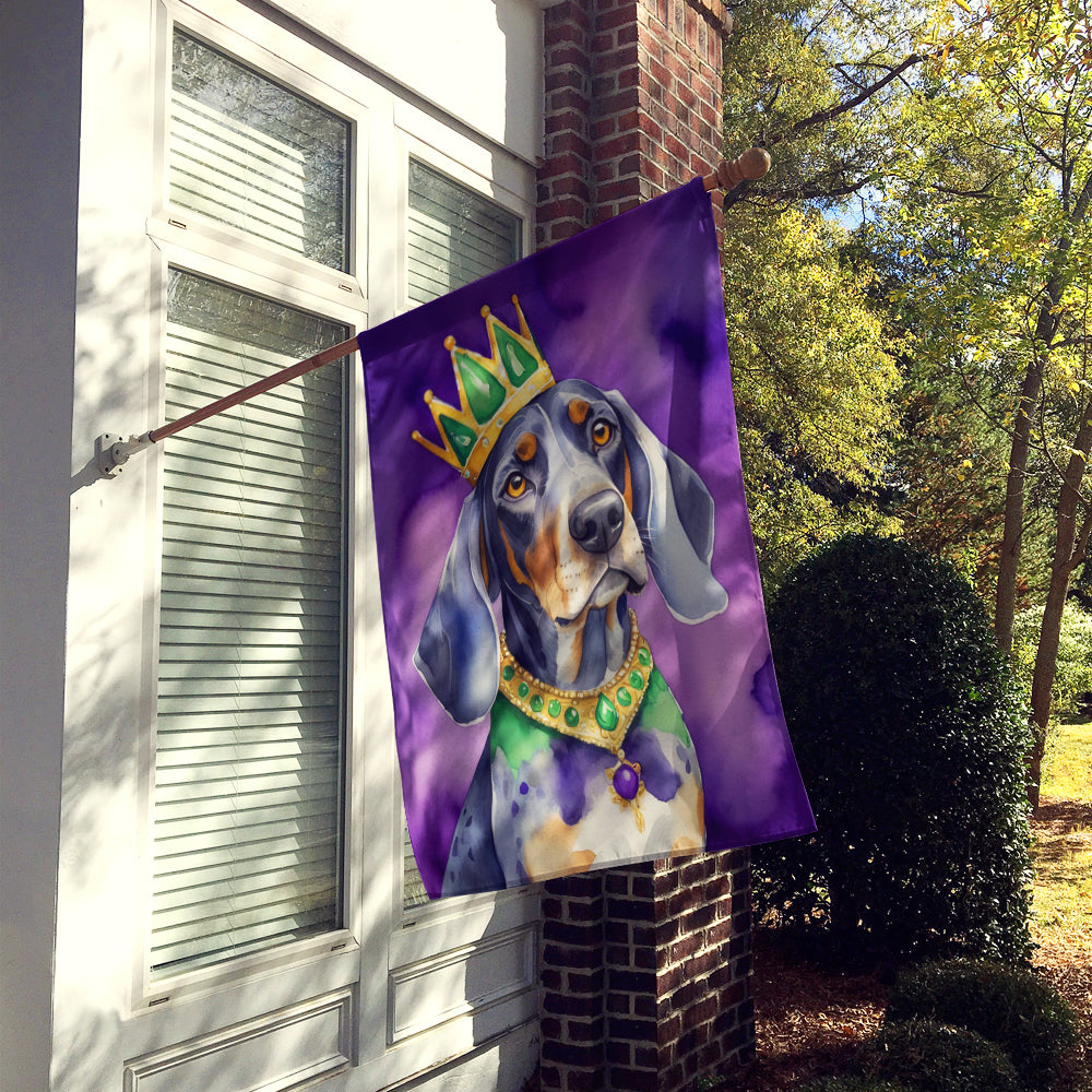 Bluetick Coonhound King of Mardi Gras House Flag