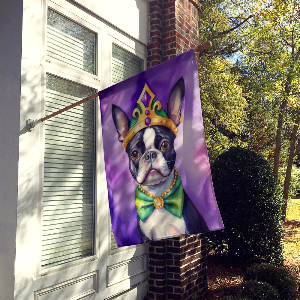 Buy this Boston Terrier King of Mardi Gras House Flag