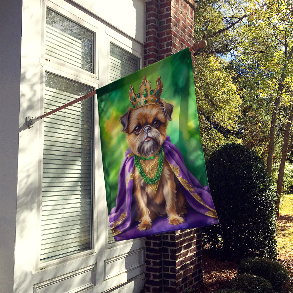 Buy this Brussels Griffon King of Mardi Gras House Flag