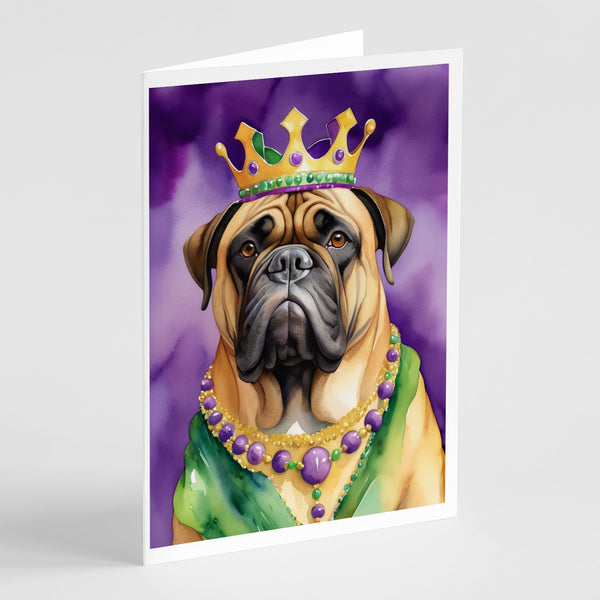 Buy this Bullmastiff King of Mardi Gras Greeting Cards Pack of 8