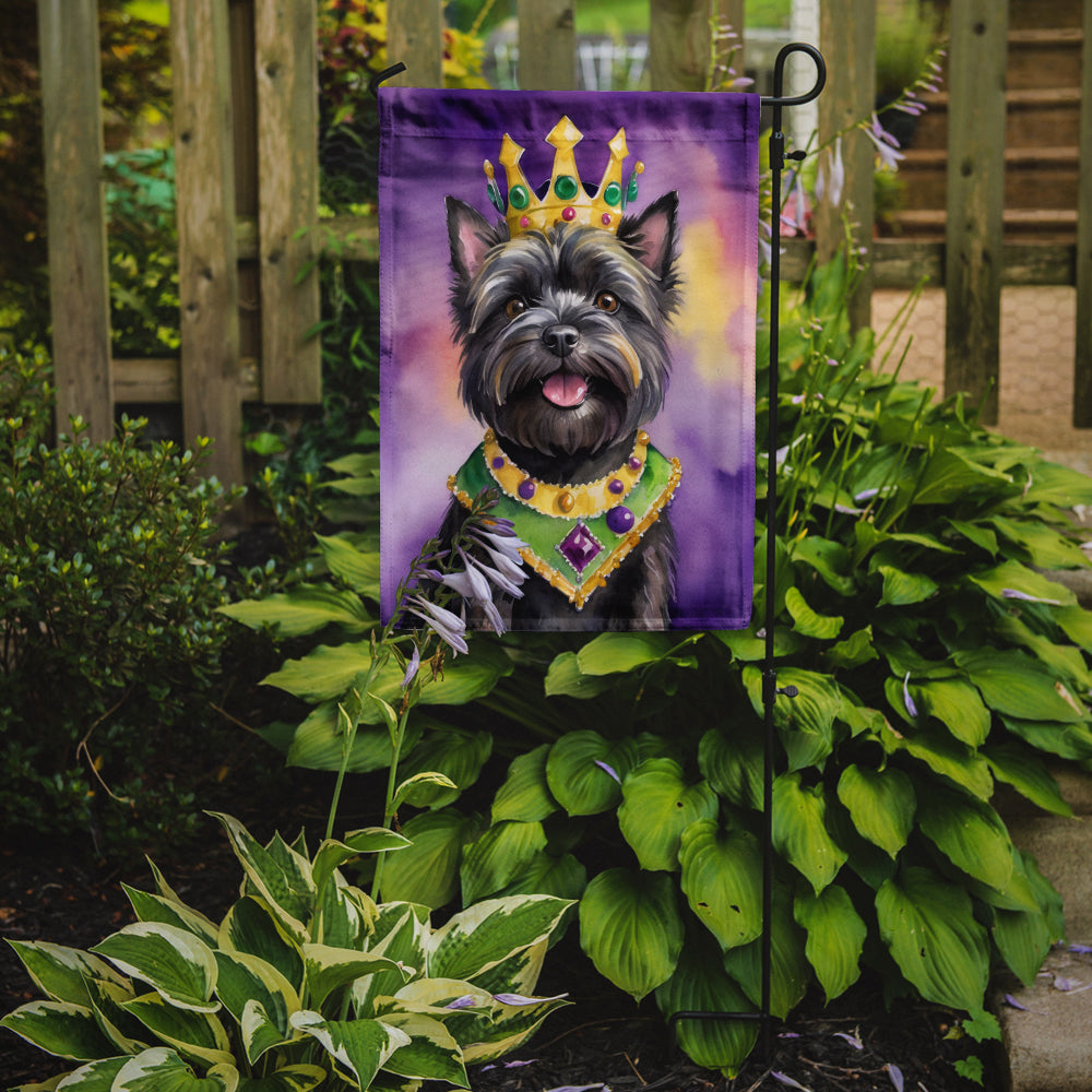 Cairn Terrier King of Mardi Gras Garden Flag