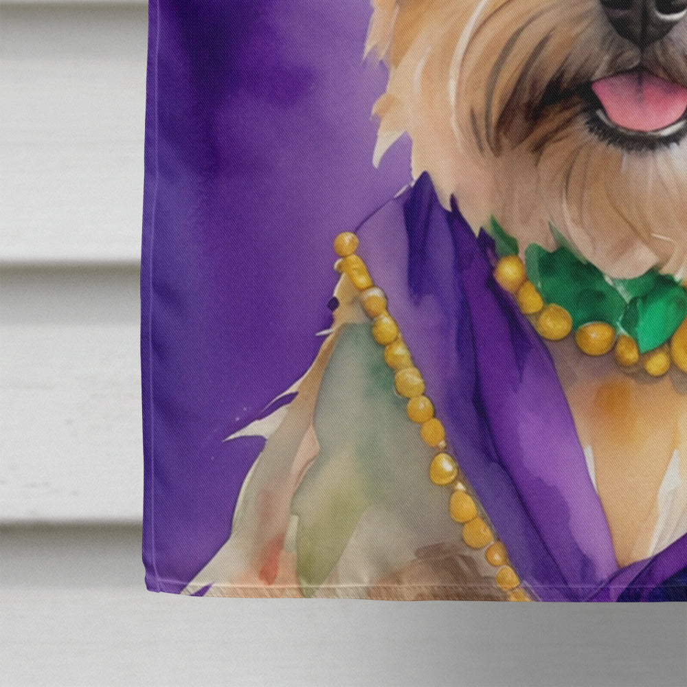 Cairn Terrier King of Mardi Gras House Flag