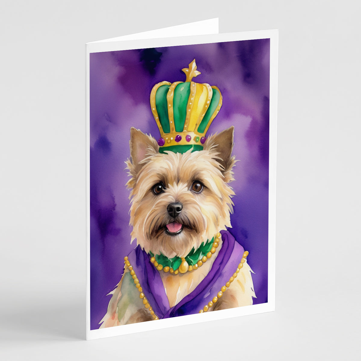 Buy this Cairn Terrier King of Mardi Gras Greeting Cards Pack of 8