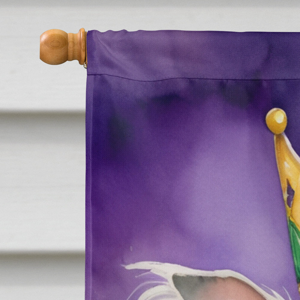 Chinese Crested King of Mardi Gras House Flag