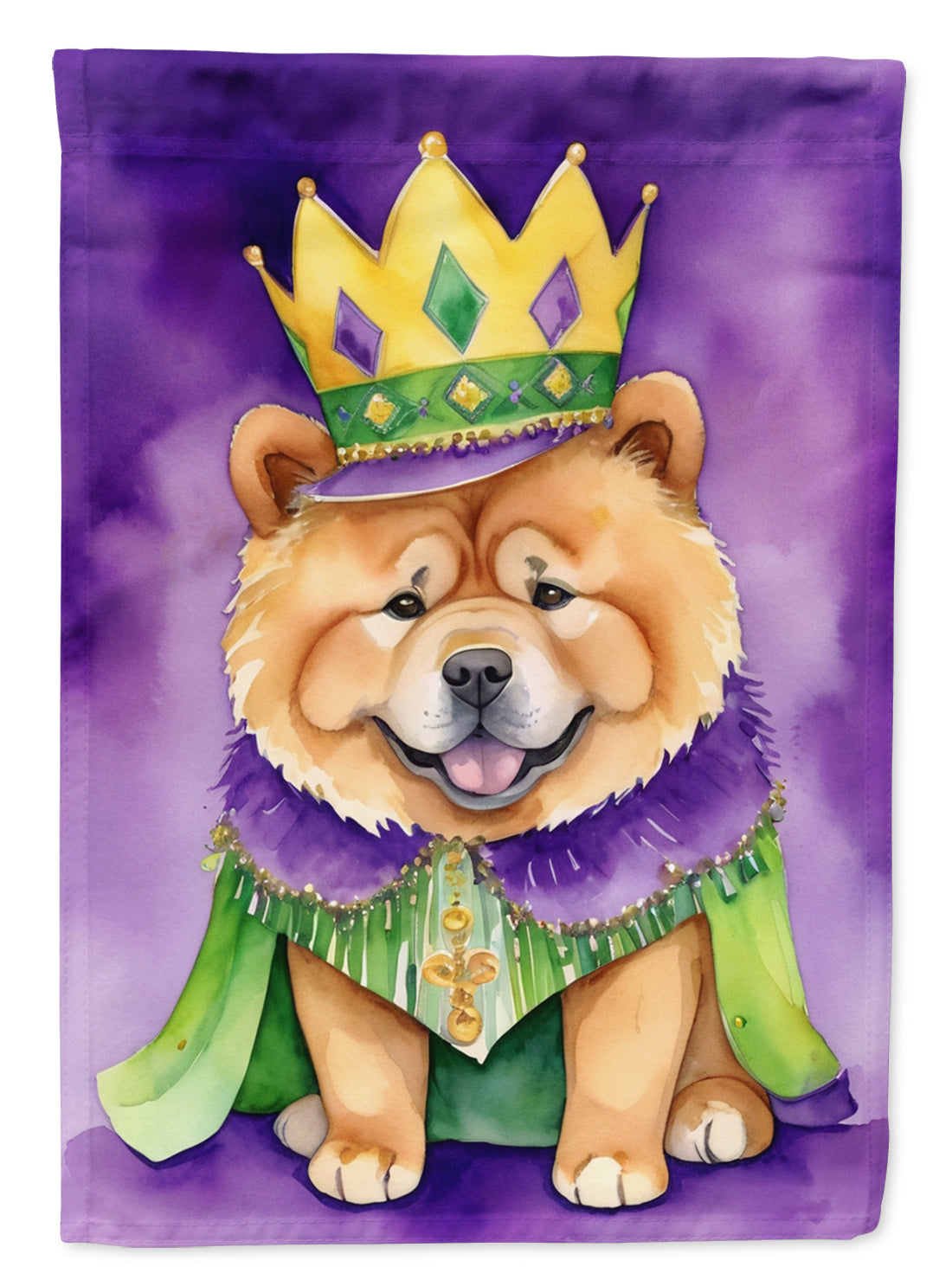 Buy this Chow Chow King of Mardi Gras Garden Flag