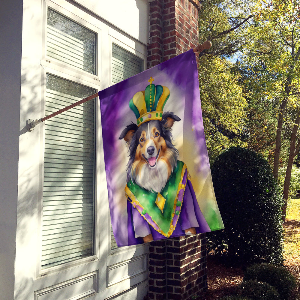 Buy this Collie King of Mardi Gras House Flag