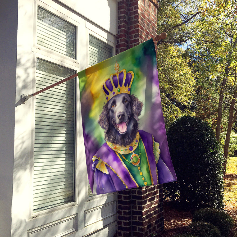 Buy this Curly-Coated Retriever King of Mardi Gras House Flag