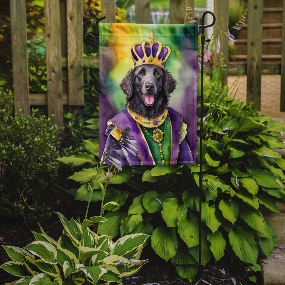 Buy this Curly-Coated Retriever King of Mardi Gras Garden Flag