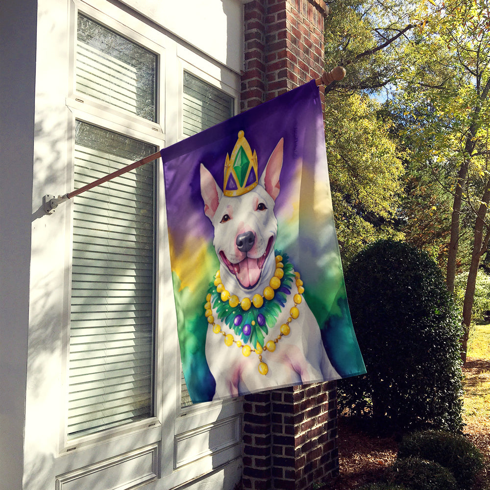 English Bull Terrier King of Mardi Gras House Flag