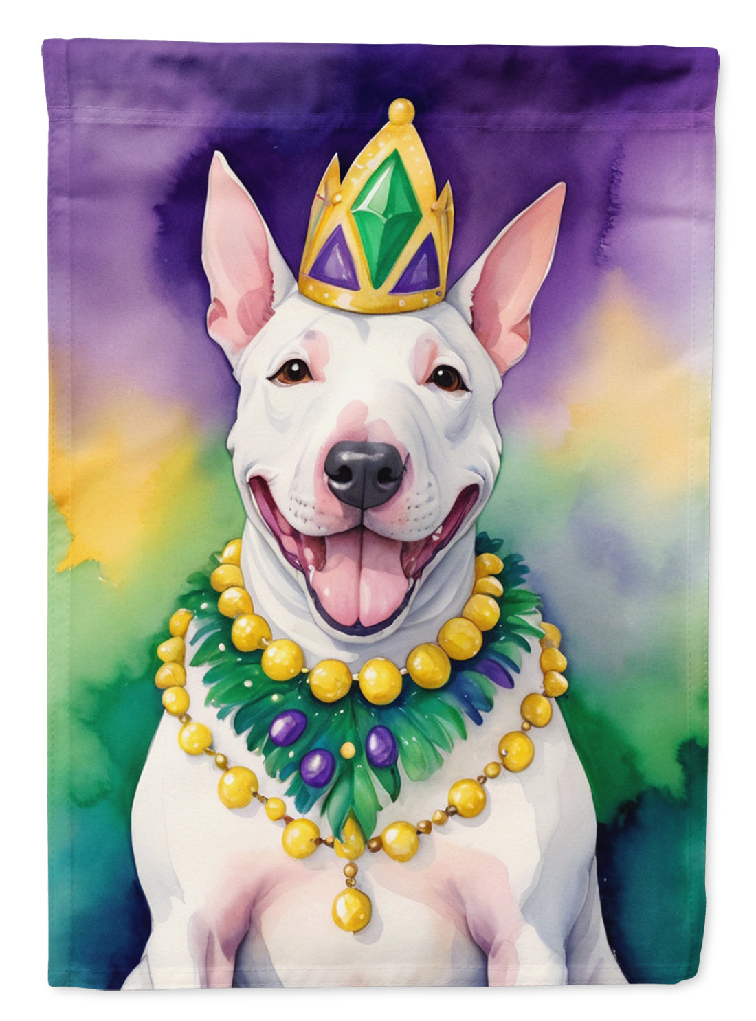 Buy this English Bull Terrier King of Mardi Gras House Flag