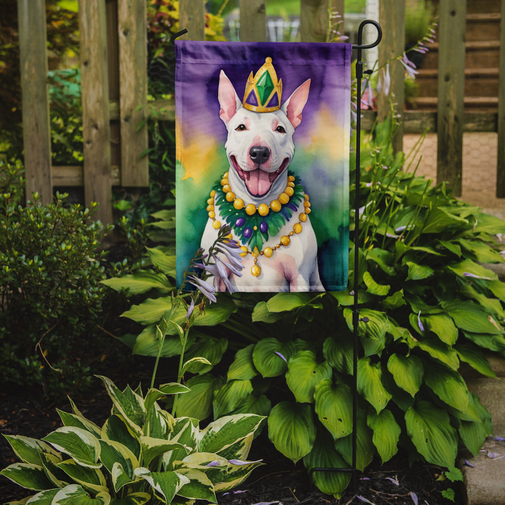 English Bull Terrier King of Mardi Gras Garden Flag