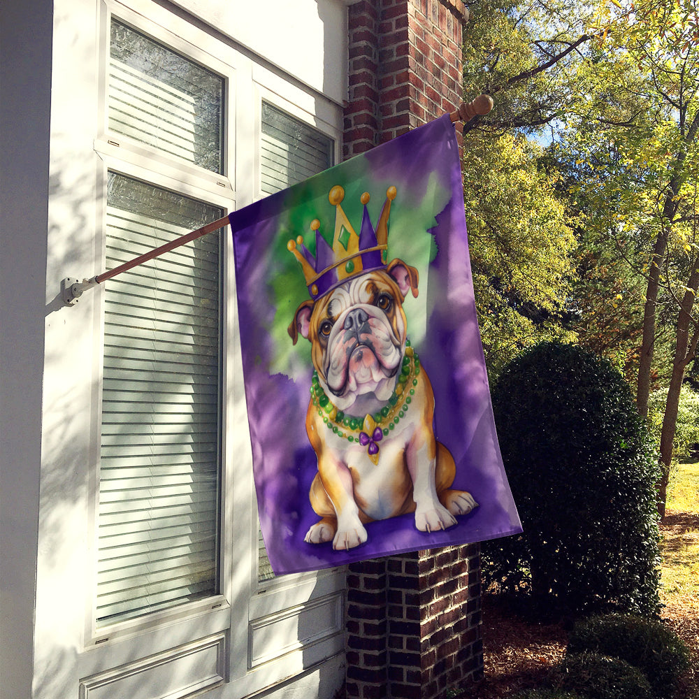 Caroline's Treasures English Bulldog King of Mardi Gras House Flag