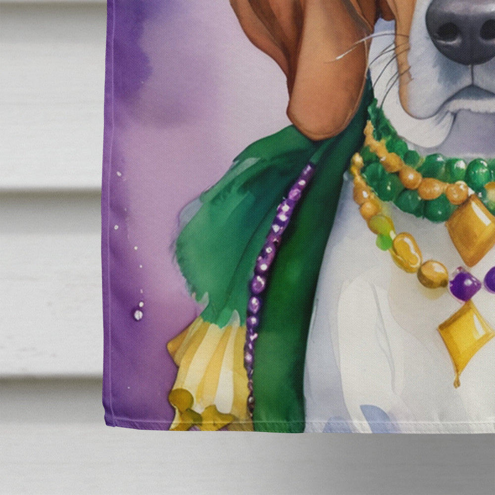 English Foxhound King of Mardi Gras House Flag