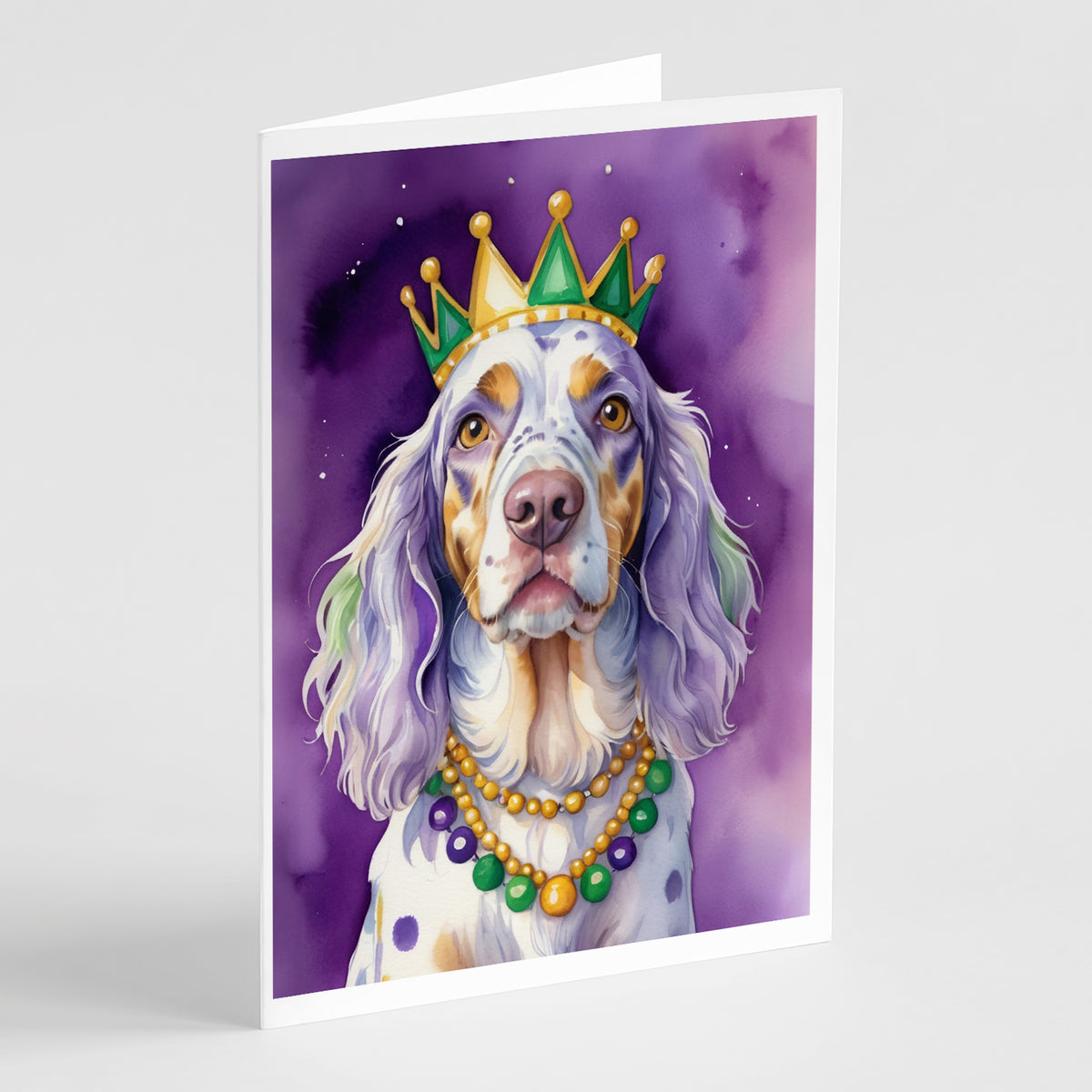 Buy this English Setter King of Mardi Gras Greeting Cards Pack of 8