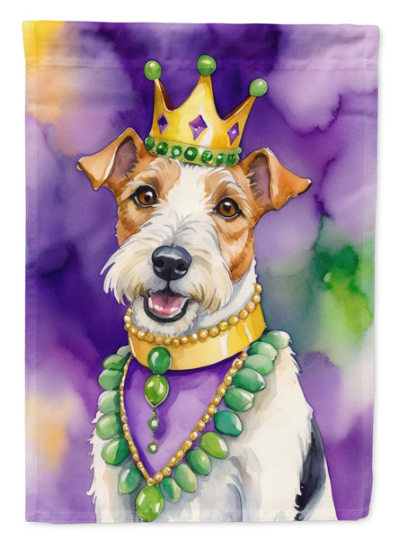 Buy this Fox Terrier King of Mardi Gras House Flag