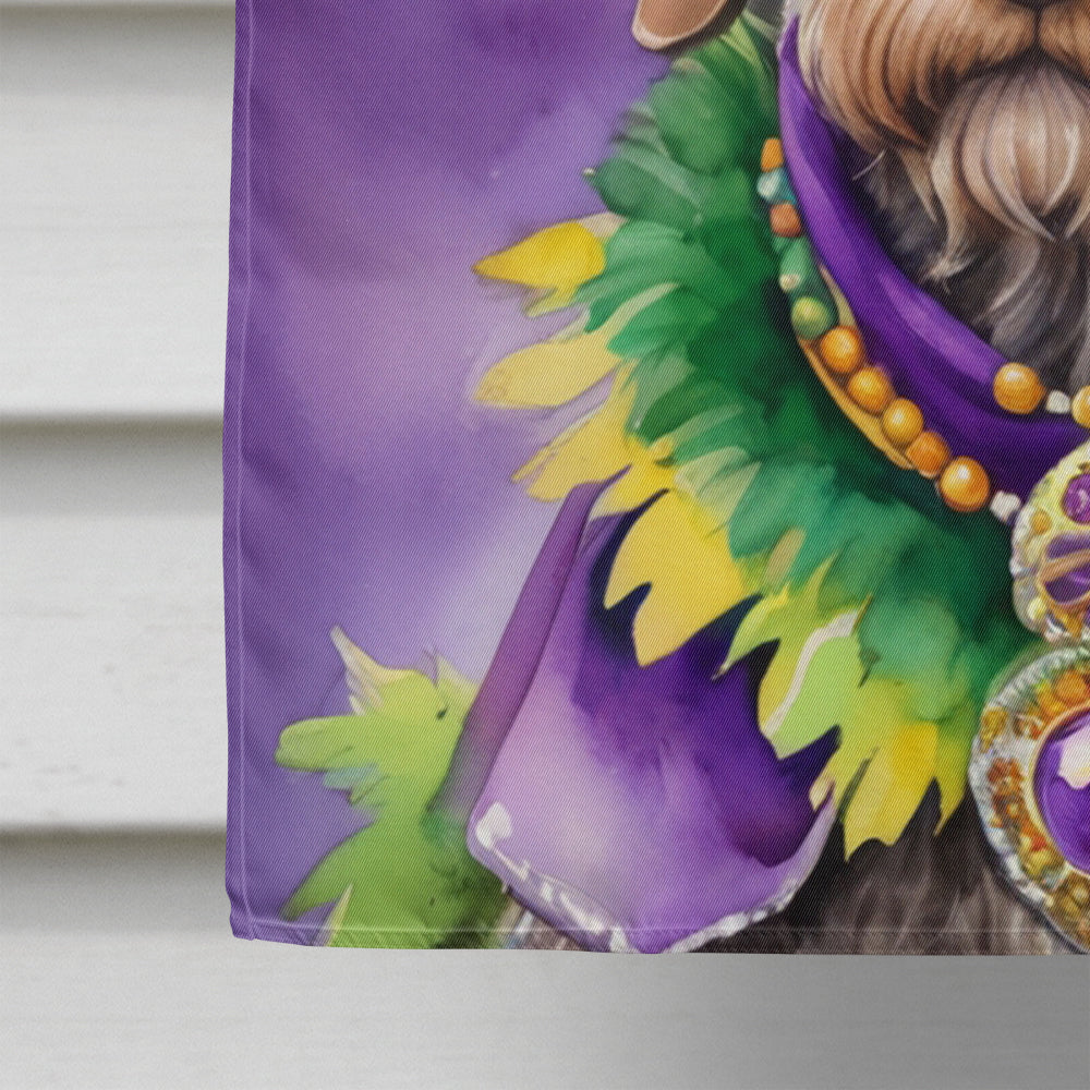 German Wirehaired Pointer King of Mardi Gras House Flag